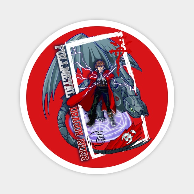 Fullmetal Dragon Rider Magnet by inhonoredglory